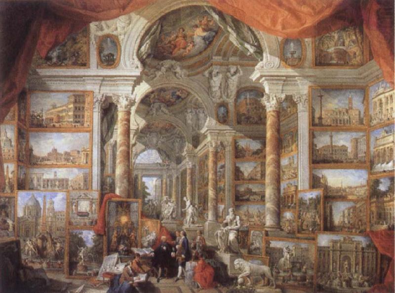 Giovanni Paolo Pannini Picture Gallery with views of Modern Rome china oil painting image